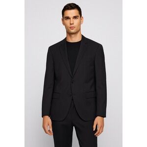 HUGO BOSS Gray The Jam 76/Sharp 1‎ Virgin Wool Jacket 2-Button Blazer 40 Short